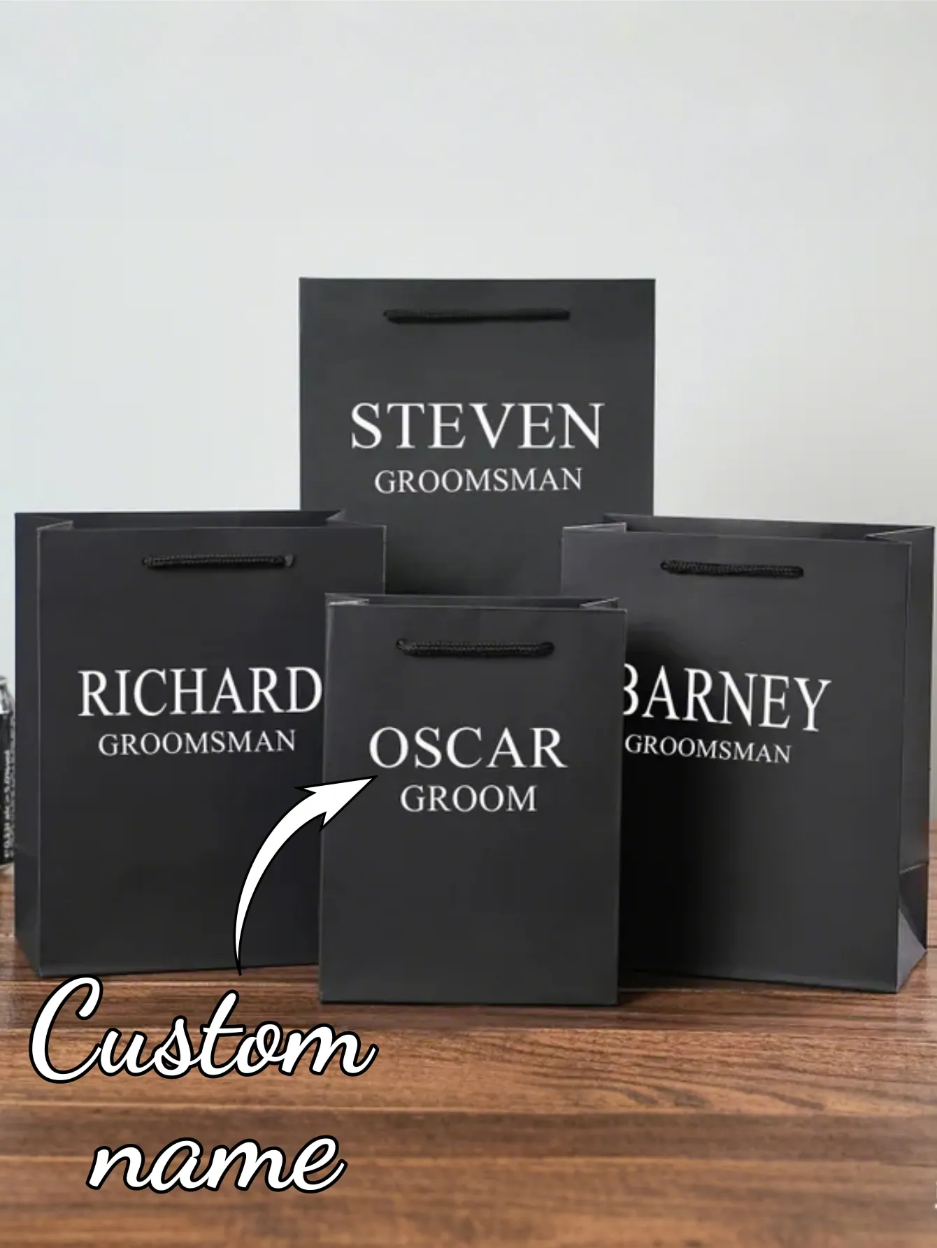 Customized High Quality Groomsmen Bridesmaid Gift Bag Bachelor Party Wedding Bag Wedding Birthday Gift Packaging Custom Gift Bag