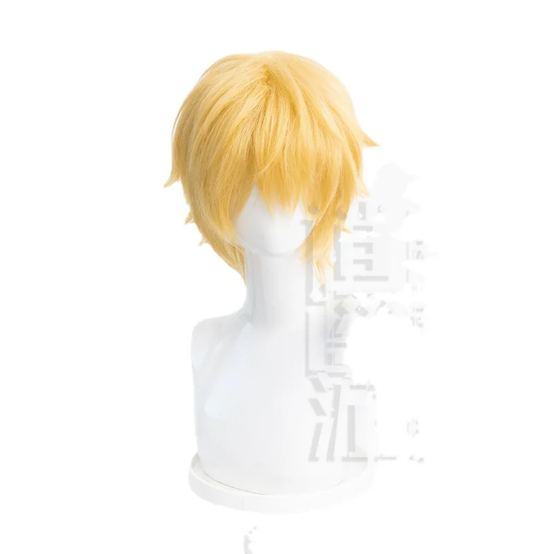 Peruka Cosplay Chainsaw Man Denji, podwójny gradient, puszysta góra, łatwa stylizacja, prezent na Halloween