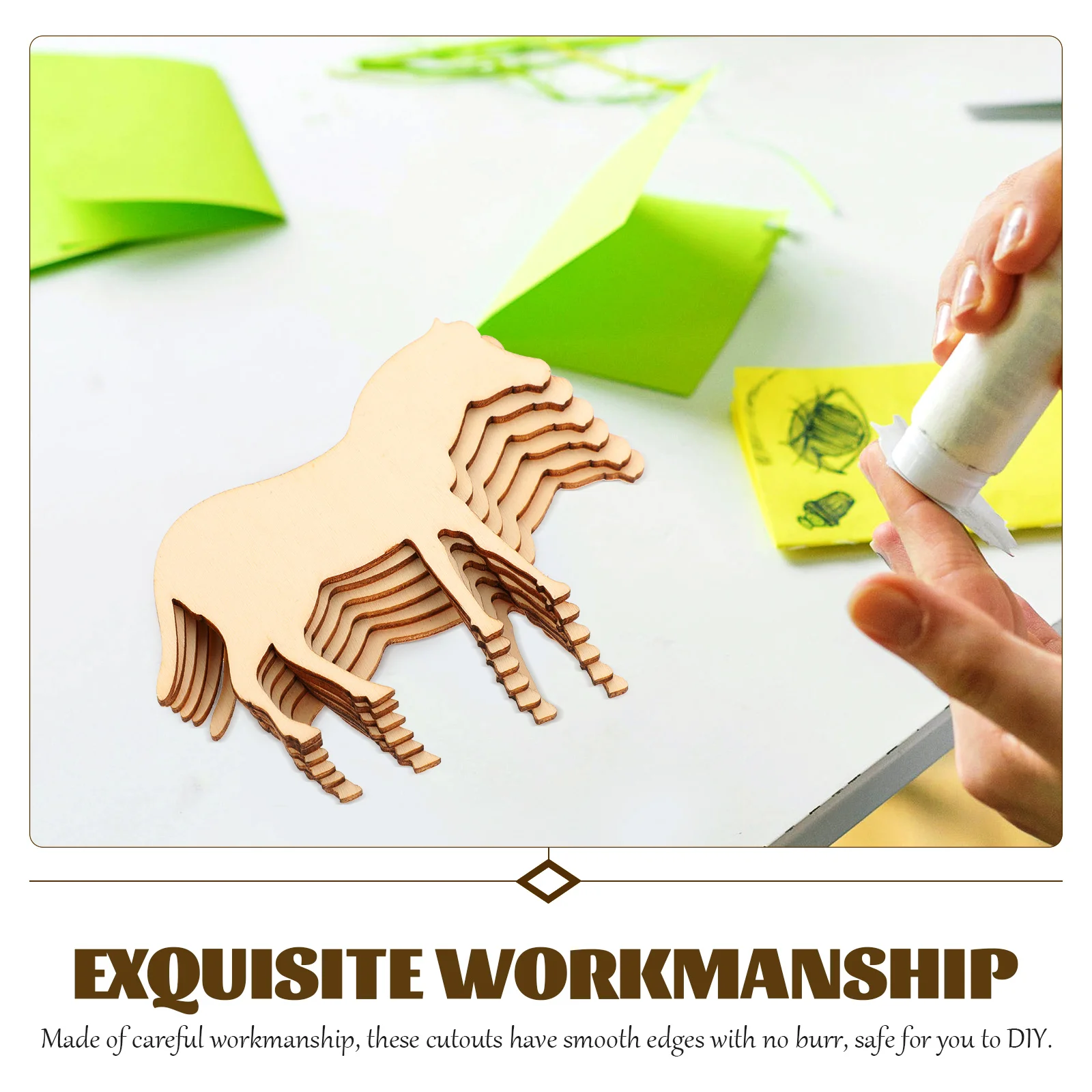 

48Pcs Unfinished Wooden Animal Cutouts Wildlife Forest DIY Painting Craft Decoration Wood Slices Creative DIY Tags Blank