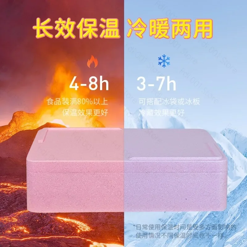 Portable Insulated Foam Cooler Box with Transparent Cover Lightweight Food Storage Tiramisu Mold Keeping - Transparent Design