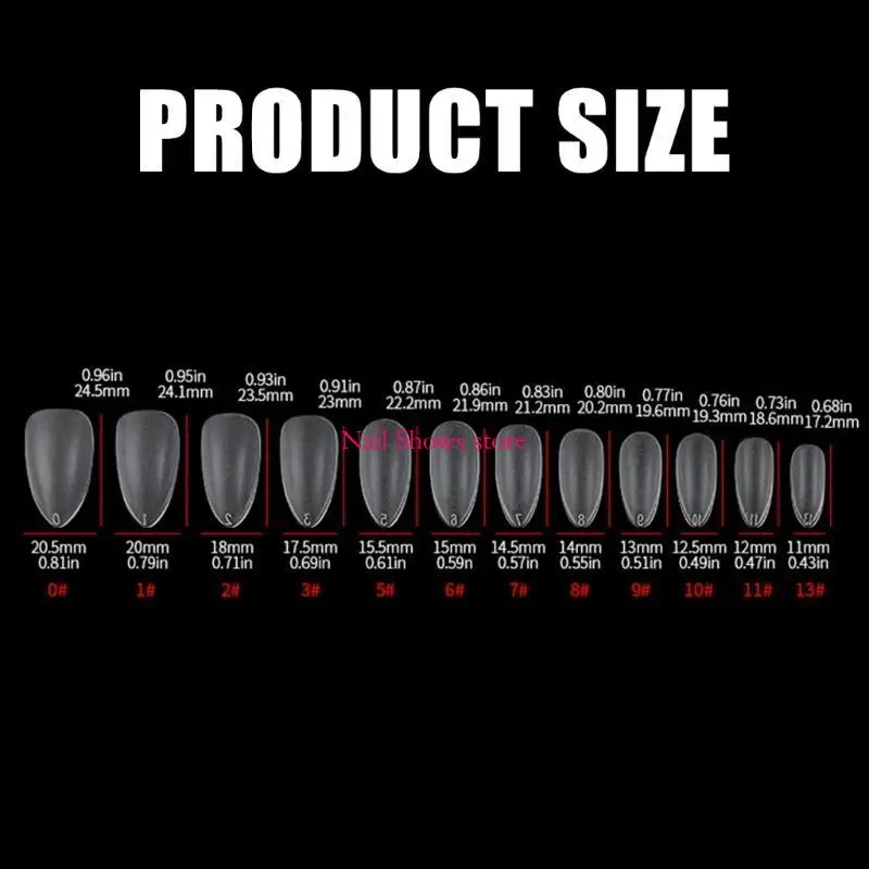 

E0BC 24pcs Short Press on Almond on French Full Cover False