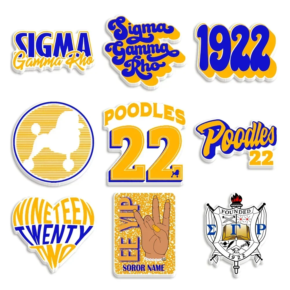 حار بيع 10 قطعة/الوحدة سيجما غاما رو نادي نسائي الراتنج مستو واضح الاكريليك بريق الاكريليك DIY بها بنفسك هدية الحرف اكسسوارات #2