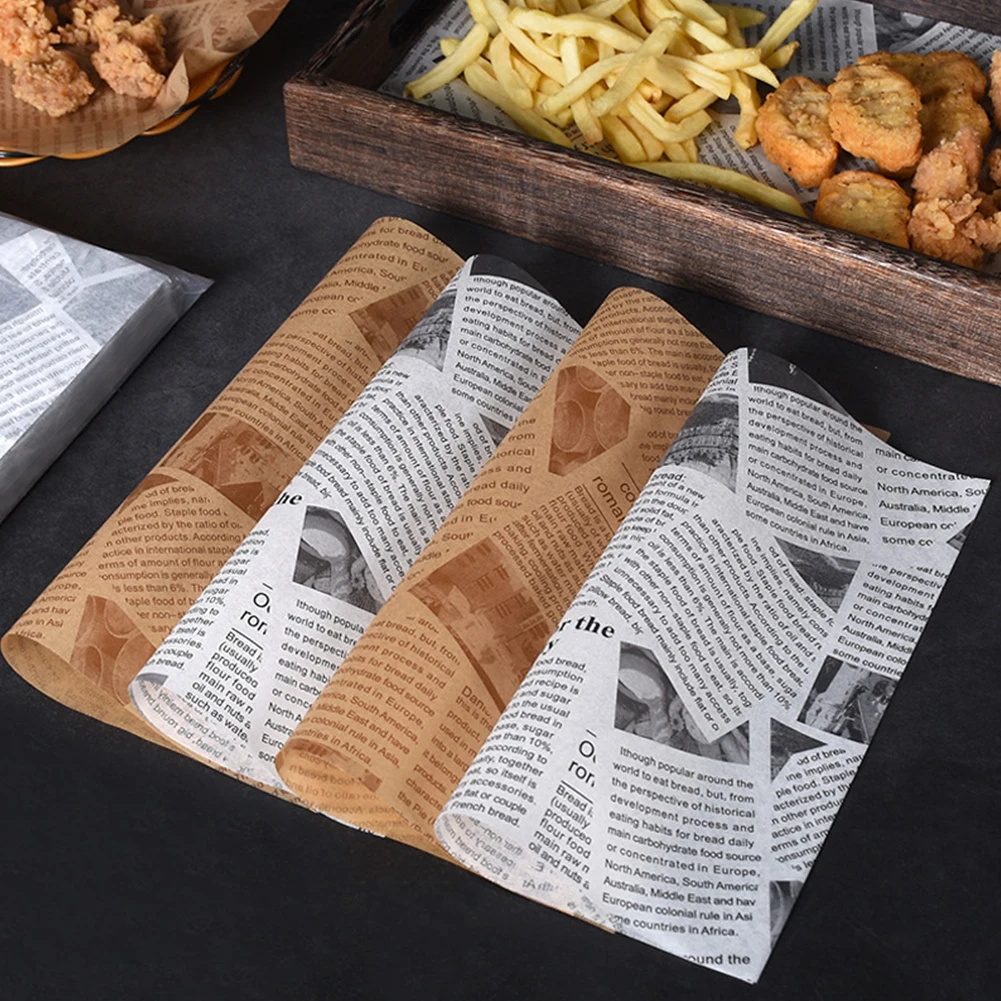 120Pcs Anti oil paper, hamburger paper, grease tray paper, bread baking plate, pizza sandwich pad paper, air fryer paper