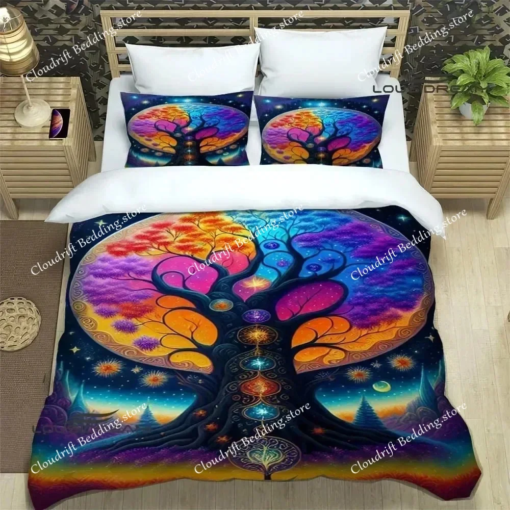 

3D Print Tree of Life Printed Bedding Sets Exquisite Bed Supplies Set Duvet Cover Set Luxury Birthday Gift Quilt Cover