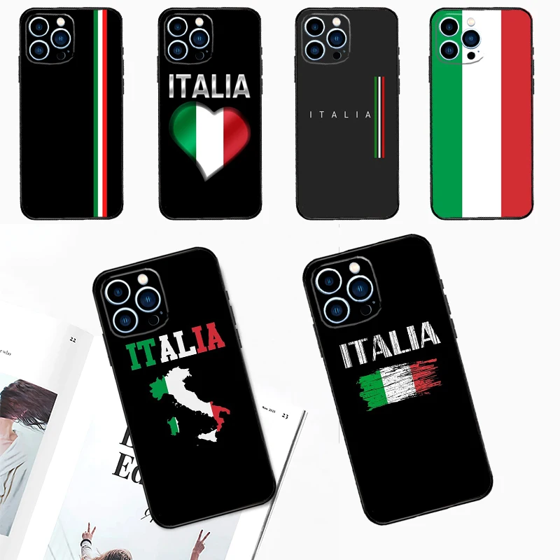 Italy Flag Phone Case For Samsung Galaxy S24 Ultra S20 S21 S22 S23 S25 Ultra S9 S10 Plus S24 FE Cover