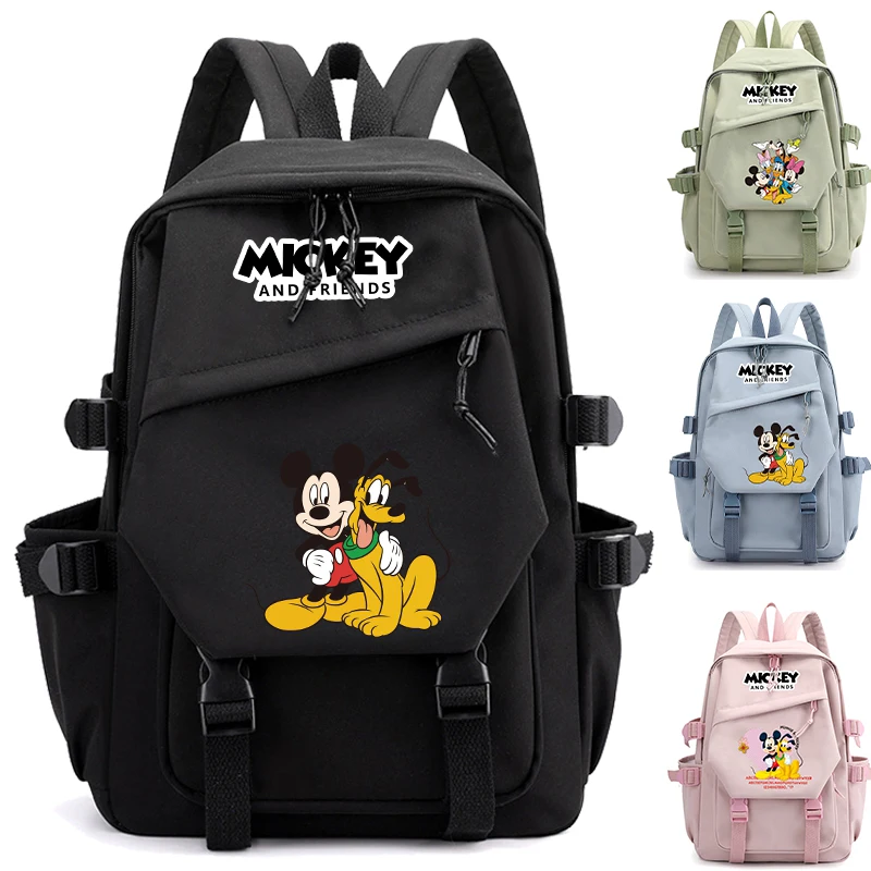 

MINISO Minnie Mickey Donald Duck Bookbag Student Girl Boy Teen Back To School Backpack Rucksack Women Rucksack Gift