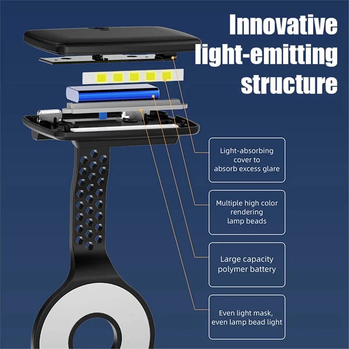 Portable Magnetic Mobile Phone Night Reading Eye Protection Lamp Foldable Phone Flash Light image 4