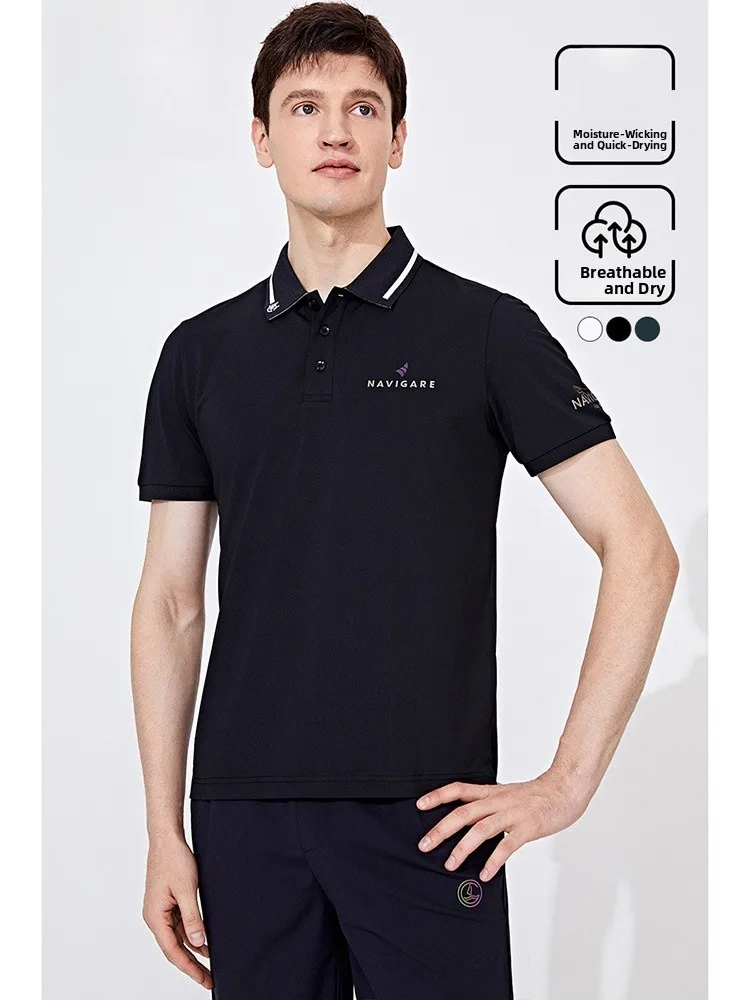 

Qui Dry Navigare Sailing Boat ort Sve irt Men's Thin Bla Sport T-irt Faionable Urban Sle Summer Top