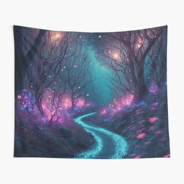 Magic Forest Tapestry Mystical Fantasy Landscape Tapestry Enchanted Forest Tree Tapestry Psychedelic Wall Hanging Home Decor