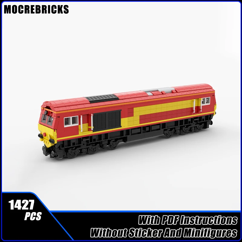 MOC مدينة السكك الحديدية قاطرة الديزل فئة 66 قطار اللبنات التجمع نموذج الإبداعية لعب الأطفال الهدايا #1