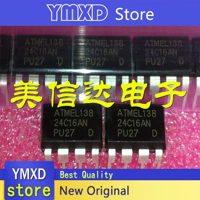 10pcs/lot New Original 24C16AN AT24C16AN memory DIP-8 in-line In Stock