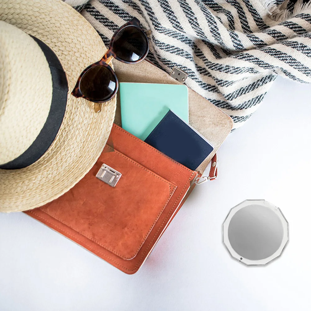 Foldable Makeup Mirror Portable Small Pocket Travel Magnifying Mirror for Women Girls Lightweight Compact Hand Mirrors