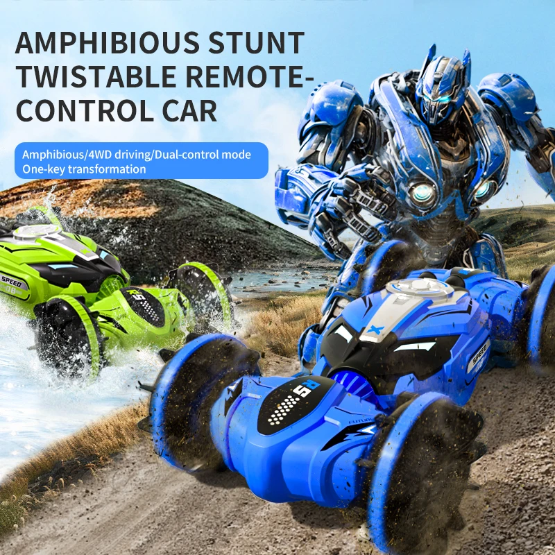 Remote Control Car 2.4GHz Electric Stunt Car Double Sided 360° Rolling Rotating Rotation, Gravity Watch  4WD High Speed Off Road