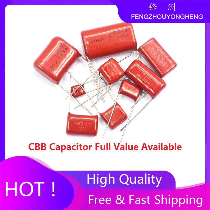10pcs 473J 104J 105J 1.6KV 0.001UF 1NF 2.2NF 4.7NF 5.6NF 6.8NF 10NF 47NF 100NF 1UF CBB 1600V 102J 222J 472J 562J 682J 103J