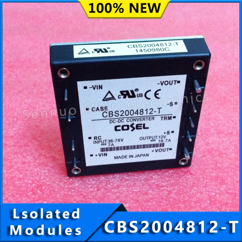 

1Pcs New CBS2004812-T DC DC CONVERTER 12V 200W Isolated Module DC DC Converter 1 Output 12V 16.7A 36V - 76V Input