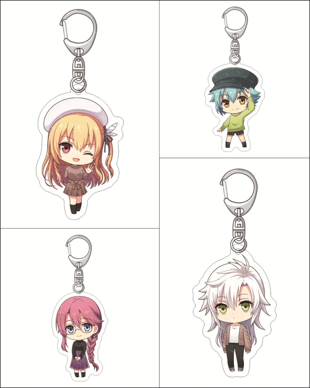 Anime Keychain Legend of the Galactic Heroes: Die Neue These Kircheis Siegfried Acrylic Keyring strap Figure Gift