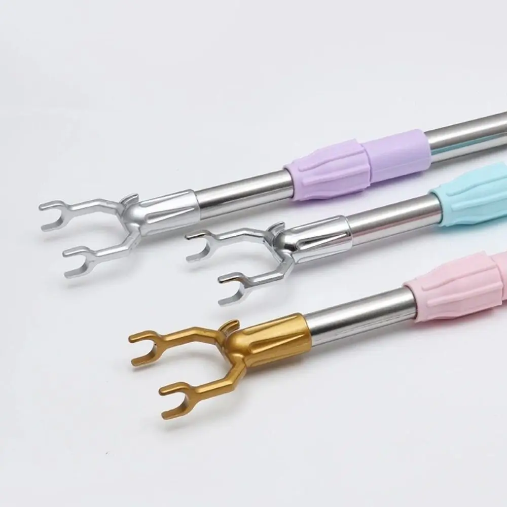 U Shaped Clothes Rod Joint Portable Aluminum Alloy Clothes Fork Head Durable Clothes Rod Metal Head Household