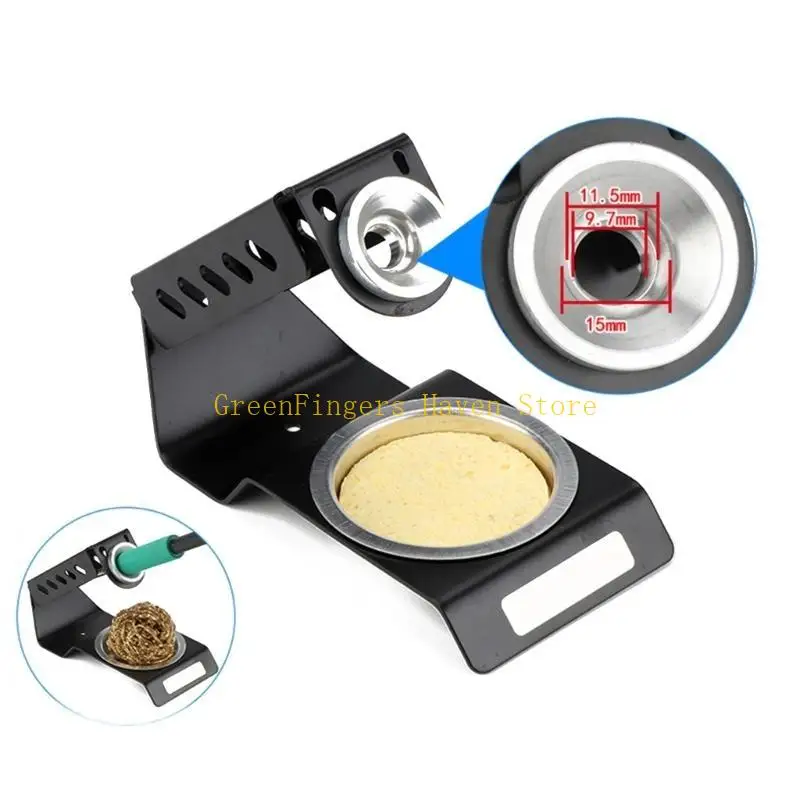 F68D Soldering Iron Holder Solder Iron Stand Black Base Soldering Tip Cleaner Soldering Iron Station Stand for T3A Soldering