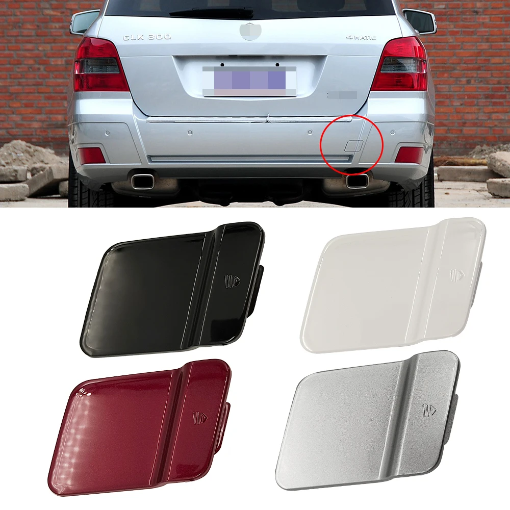 Czarno-biały dla Mercedes X204 Tylny zderzak Hak holowniczy Pokrywa z kolorem Dla Benz GLK Class GLK260 GLK300 2008-2012 2048853223