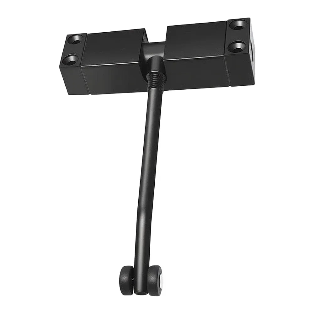 Indoor Automatic Door Closer with Adjustable Spring Mechanism Fits 20-40KG Doors Aluminum Alloy Body Silver Black