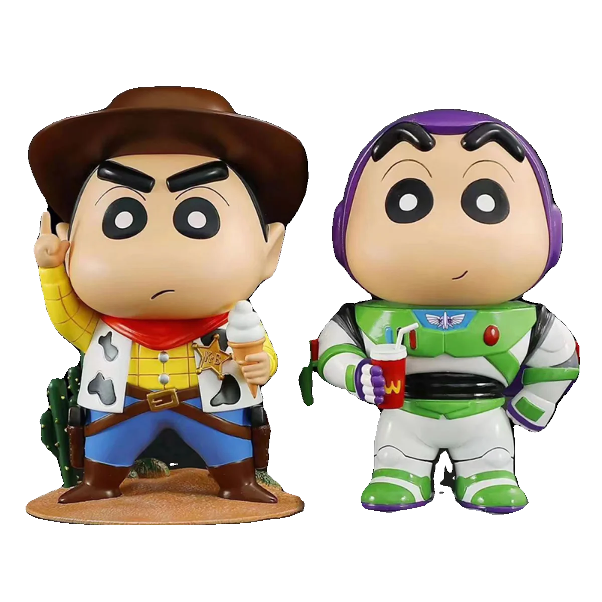 Crayon Shin-Chan Anime Butter Model Toy, Woody Bass Lightyear, Périphérique Ornements Figure, Toy Story, Action Gifts, 17cm