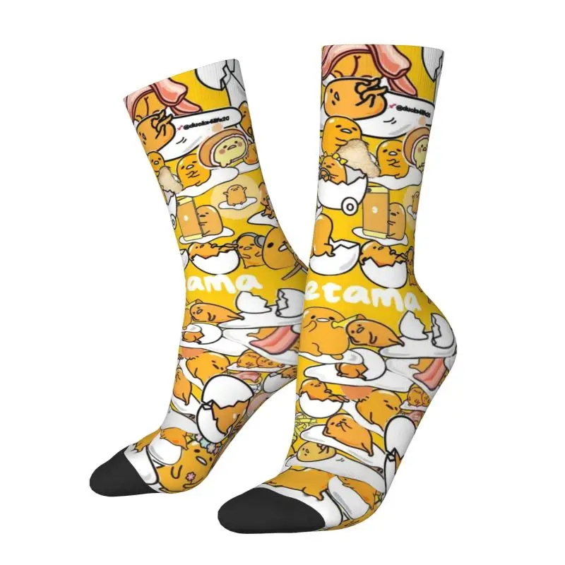 

Custom Anime Gudetama Cartoon Mens Crew Socks Unisex Funny Spring Summer Autumn Winter Dress Socks