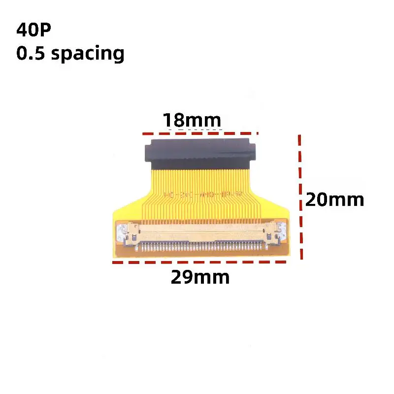 Nowy 1 szt. Adapter kabla konwertera 51PLVDS LED Screen EDP 30Pin na 40Pin/40Pin na 30Pin, 2-kanałowy przewód złącza do części komputera laptopa