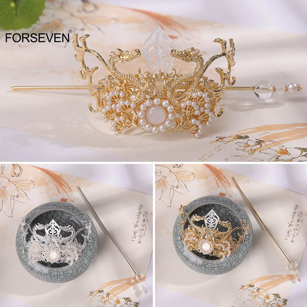 Retro Hairpins Clips Hair Sticks Bun Hair Holder for Women Men Chinese Style Headpieces Luxury Tiaras and Crowns Hairbands