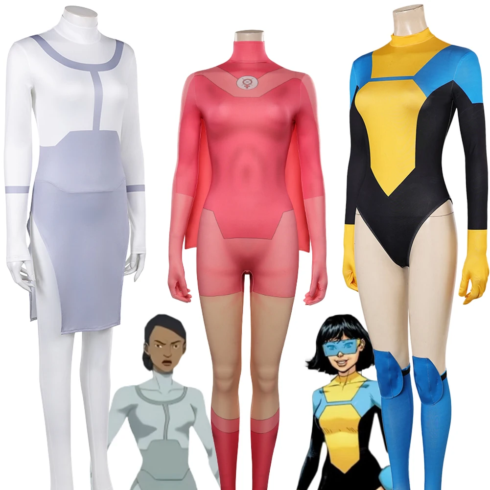 Disfraz de Fantasia de Anissa Invencible para mujer, disfraz de fantasía para mujer adulta, ropa para fiesta de Carnaval y Halloween