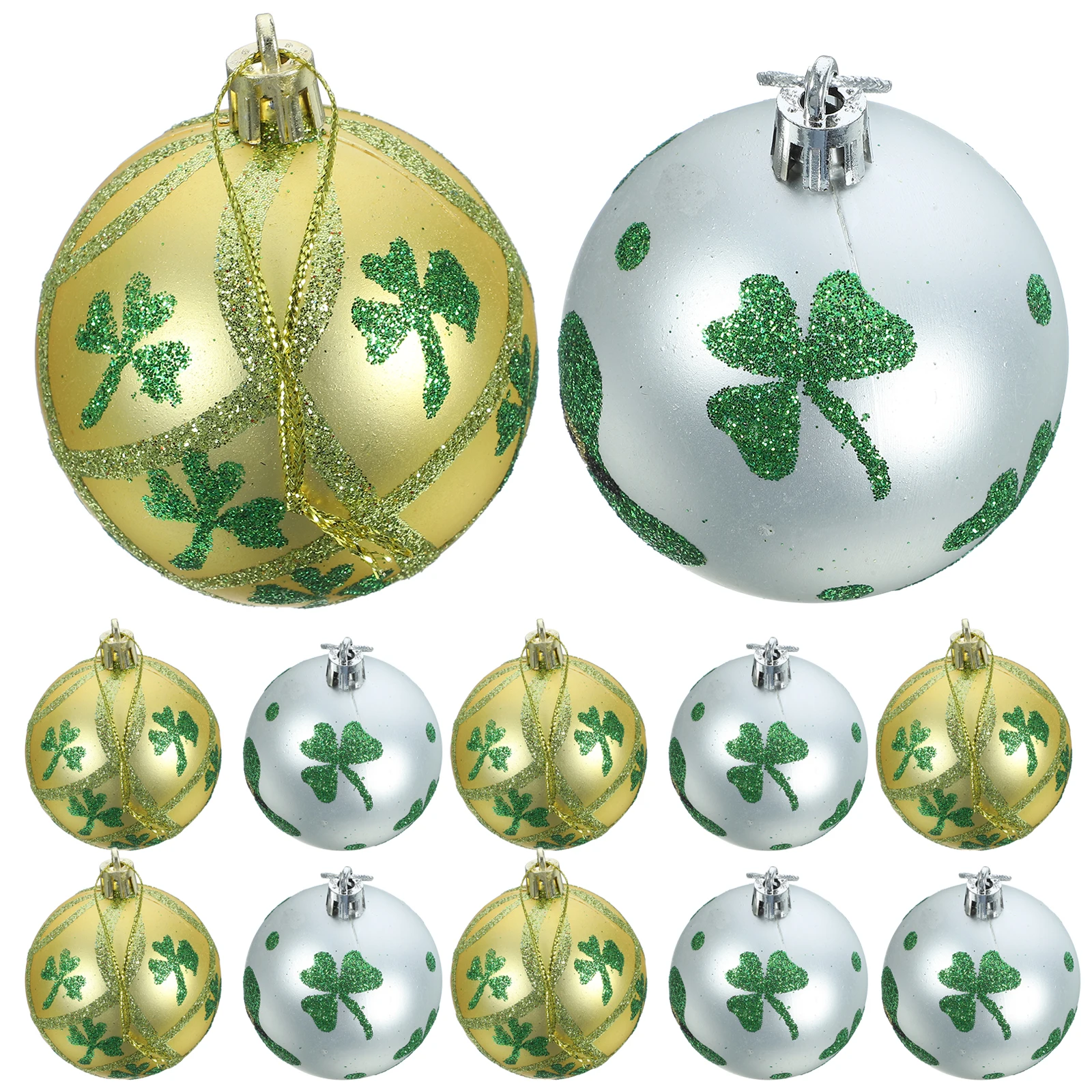 

12 Pcs Hat Balls 6CM Patrick's Day Decor Ornaments Party Hanging Festive DIY Accessories Irish Theme
