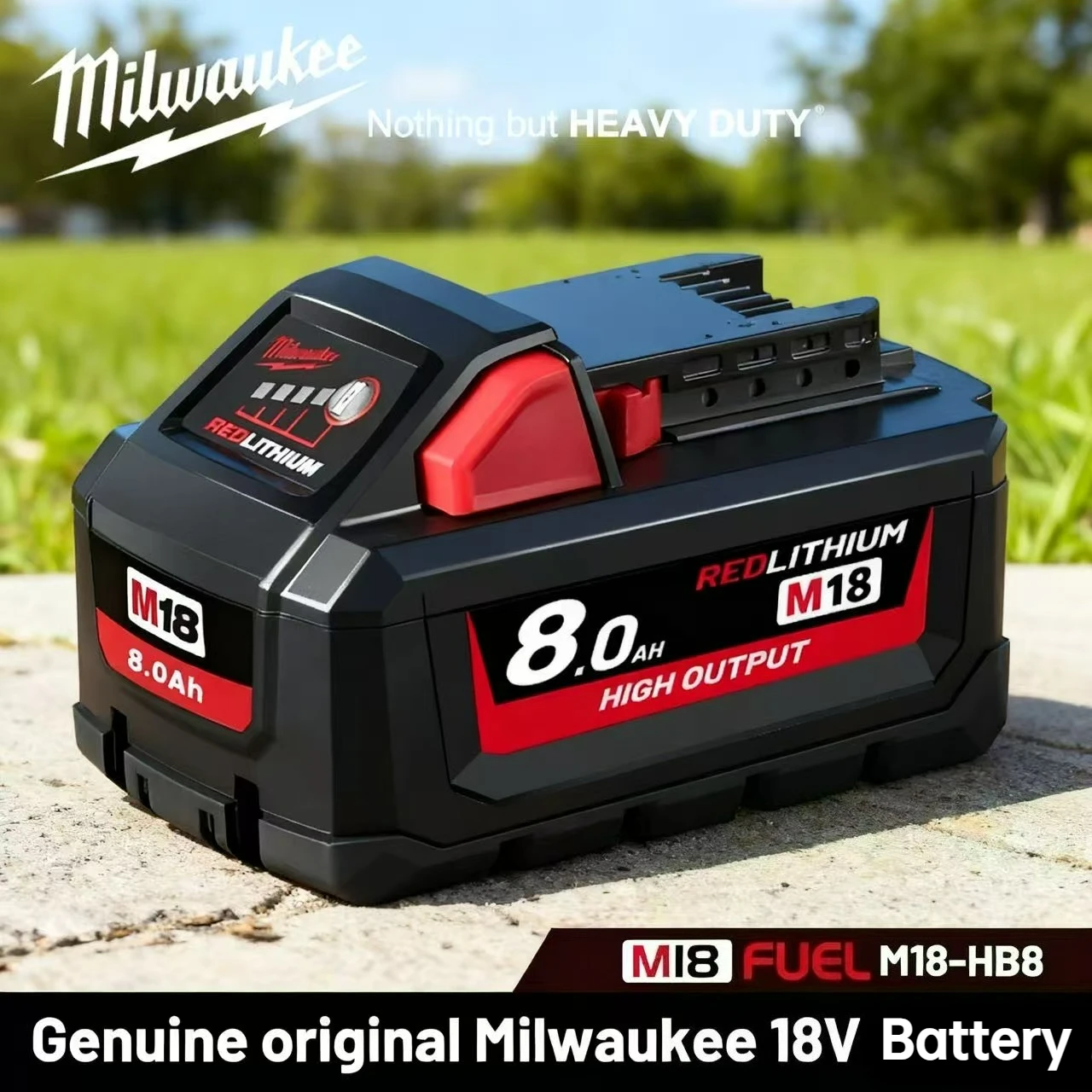 بطارية ميلووكي الأصلية، M18B5 5AH، 6AH 8AH 12AH، M12-18FC شاحن، ميلووكي M18 18V 4811-1850 1815 أداة بطارية ليثيوم #1