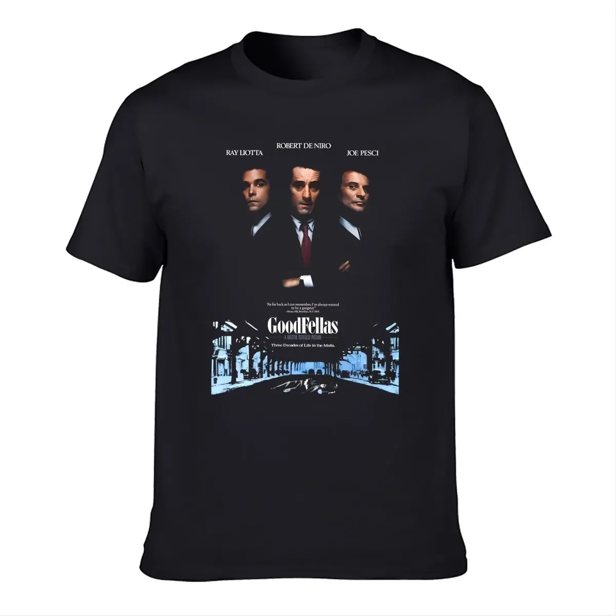 New Goodfellas Vintage Retro T-Shirt Film VHS Movie Robert De Niro Joe Pesci Ray Liotta Scorsese Heat Casino