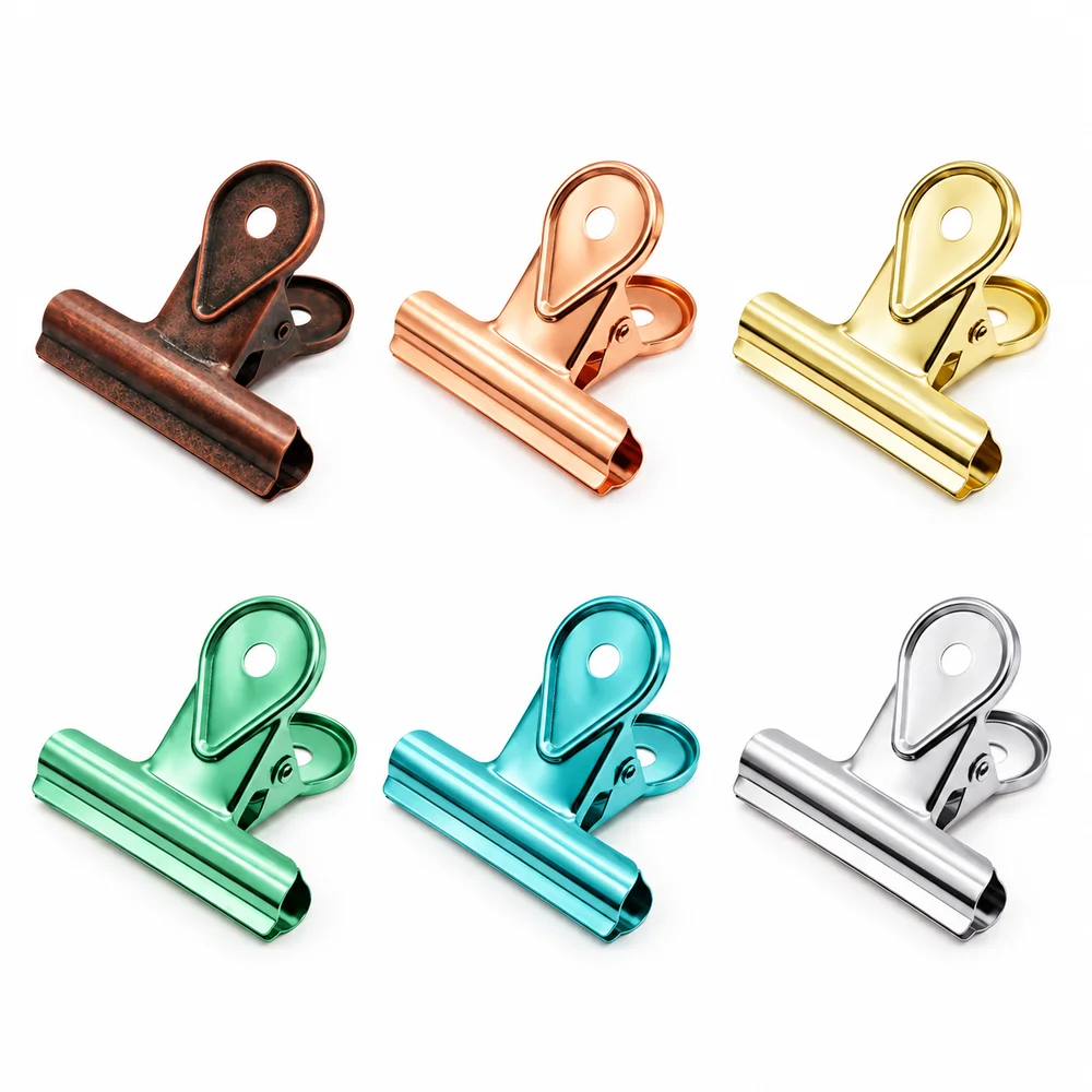 New Metal Bulldog Clips Colorful Multipurpose Long Tail Clip Heavy Duty Binder Clips Scrapbooking