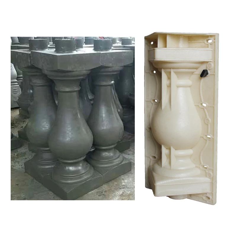 Balcony Prefabricated Big Belly Guardrail Mold European Roman Column Balustrade Vase Column Model Cement Garden Fence