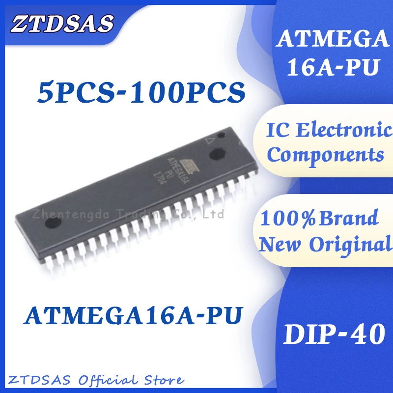 

5PCS-100PCS ATMEGA16A-PU ATMEGA16A-P ATMEGA16A ATMEGA16 ATMEGA IC Chip dip-40