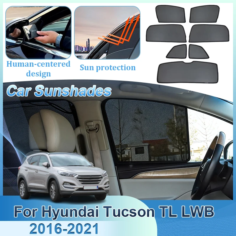 

Mesh SunShades For Hyundai Tucson TL LWB 2016-2021 Magnetic Car Sun Shades Window Curtain Visor Heat Insulation Auto Accessories