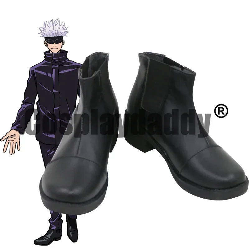 Jujutsu Kaisen Sorcery Fight Jujutsushi Satoru Gojo Anime Manga Cosplay Black Shoes Ankle Boots C006