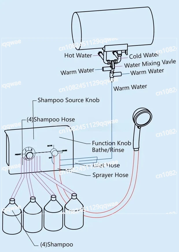 New Bathing System Dog Shampoo Making Machine PW-102 Pet Washer Shampoo Diluter Almighty Bathing Support Shampoo Dispenser