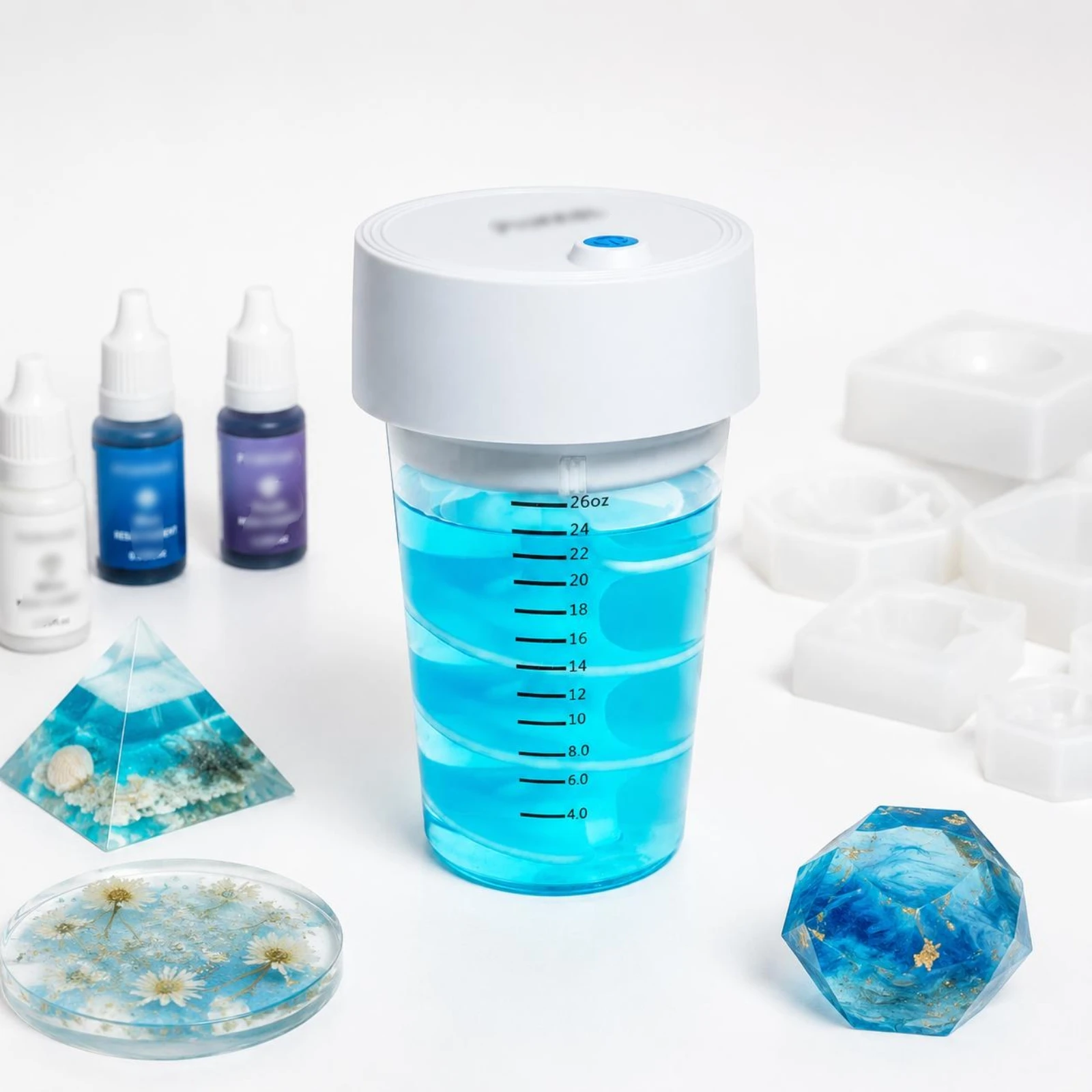 Automatic Resin Mixer Measurement Markings Rechargeable Resin Mixer Craft Tool 780 Ml Set Included