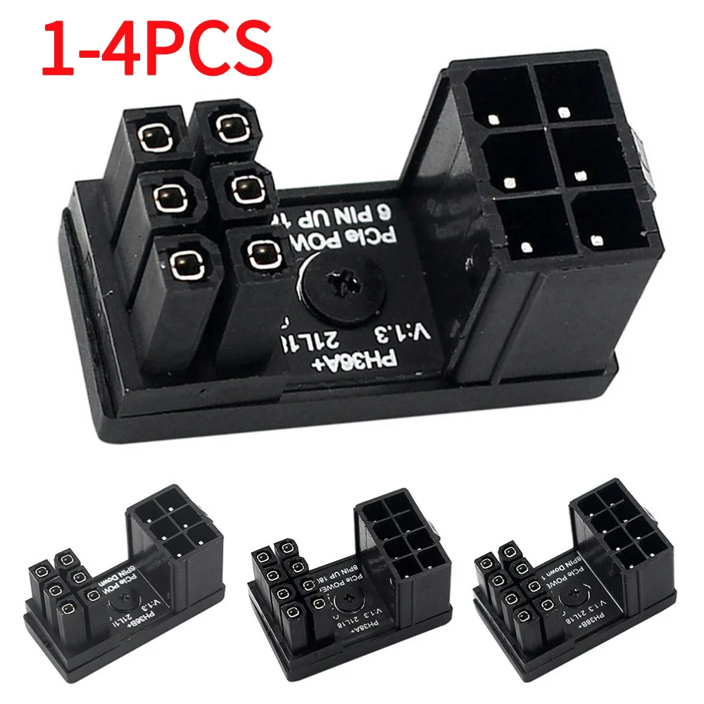 Graphics Card Power Supply Adapter 180° 6Pin/8Pin GPU PCIe Power Adapter Board for PC Graphics Card Power Steering Connector