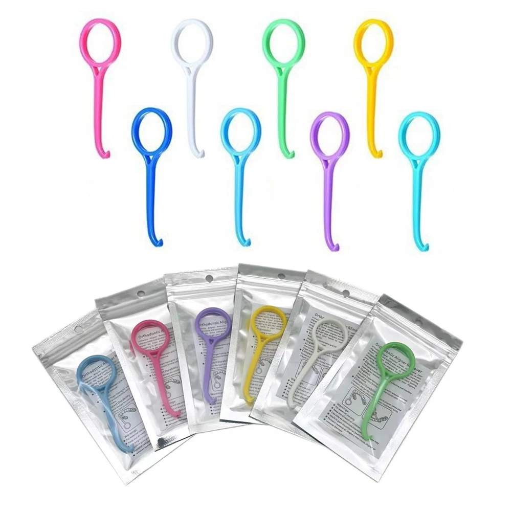 30/50Pcs Portable Orthodontic Aligner Remover Hook Dental Aligner Retainer Removal Tool Disposable Invisible Brace Extractor
