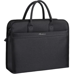 1PC Briefcase Men's Handbag Black Oxford Cloth Handbag File Bag Large Capacity Customized Waterproof Canvas File Bag