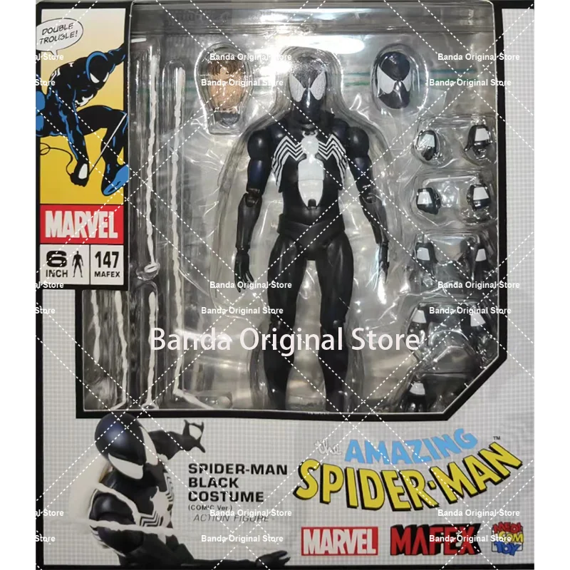 アメコミ MAFEX No.147 SPIDER-MAN BLACK COSTUME In Stock！MAFEX No.147 Spider-Man Black Costume COMIC Ver. Action