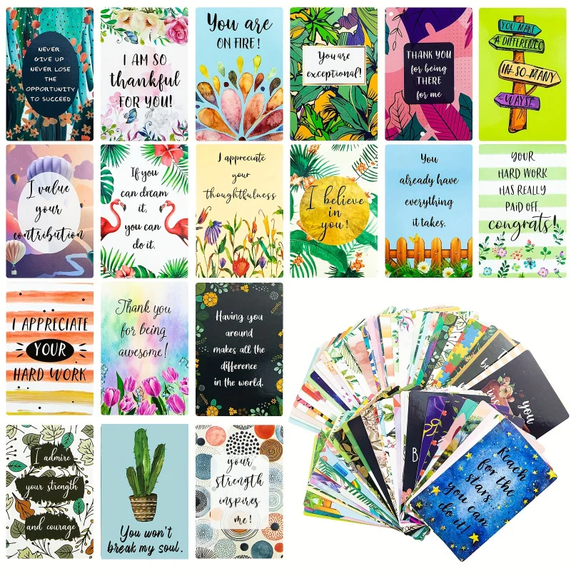 72 pieces Inspirational Affirmation Cards for Daily Motivation - Women and Men Encouragement Cards