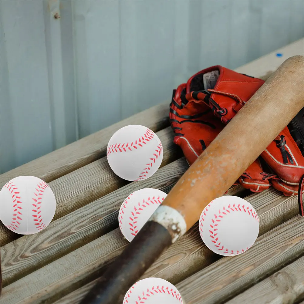 

5pcs Training Baseballs Soft Sponge Balls Kids Practice Indoor -Resistant Beginner Friendly Teeball Softballs