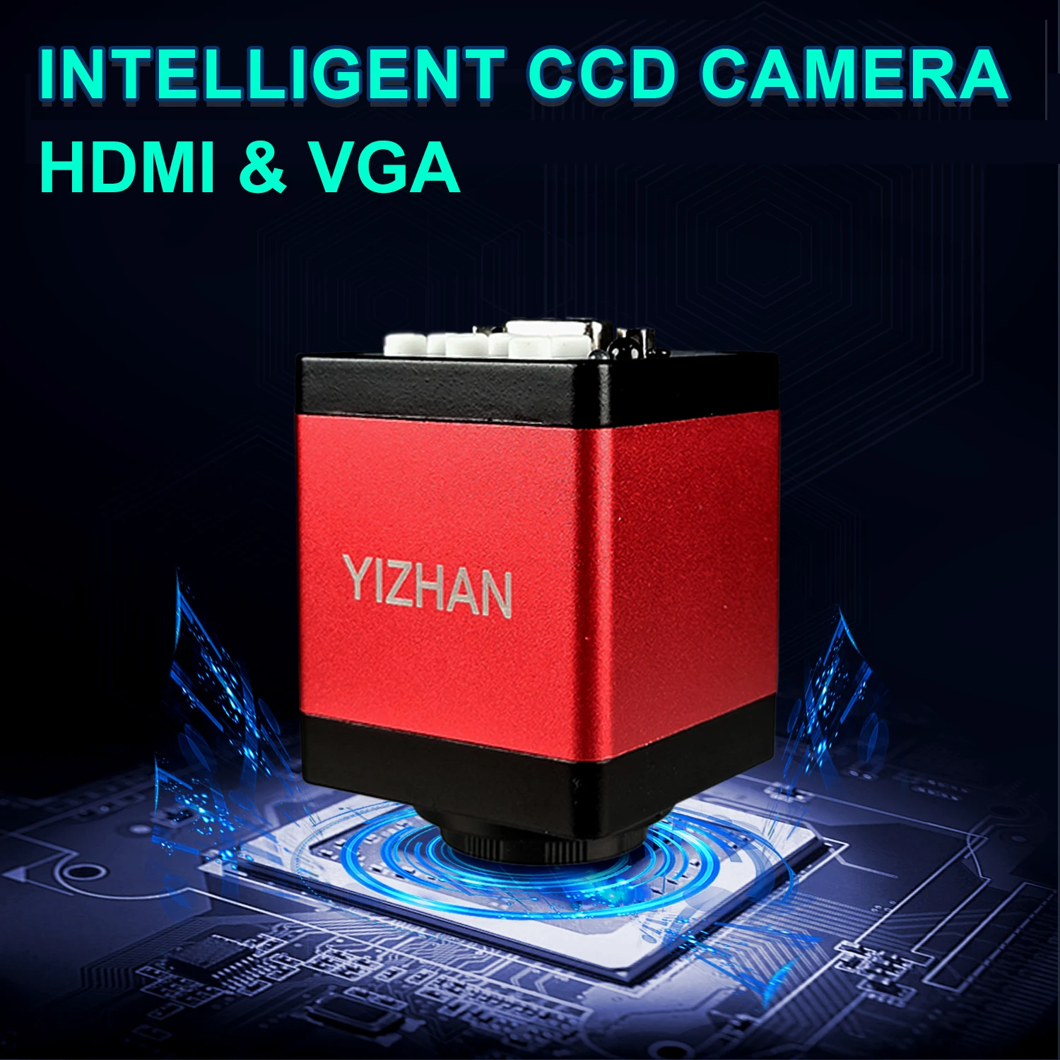 Yizhan HD1080P HDMI VGA przemysłowa kamera mikroskopowa C MOUNT kamera cyfrowa pilot do telefonu PC naprawa lutowania PCB