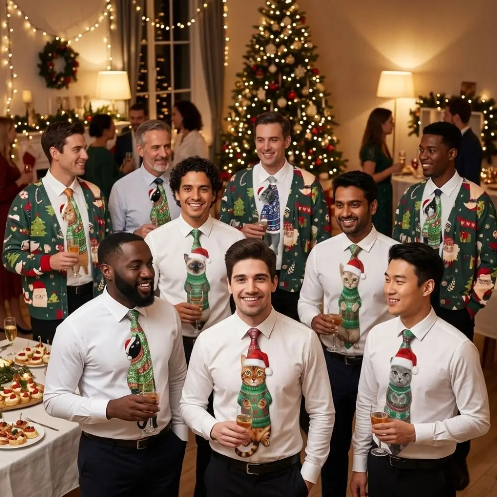 gravata-de-natal-com-estampa-de-gato-leve-realista-estampa-de-animal-tecido-de-cetim-gravata-divertida-para-festas-feriados
