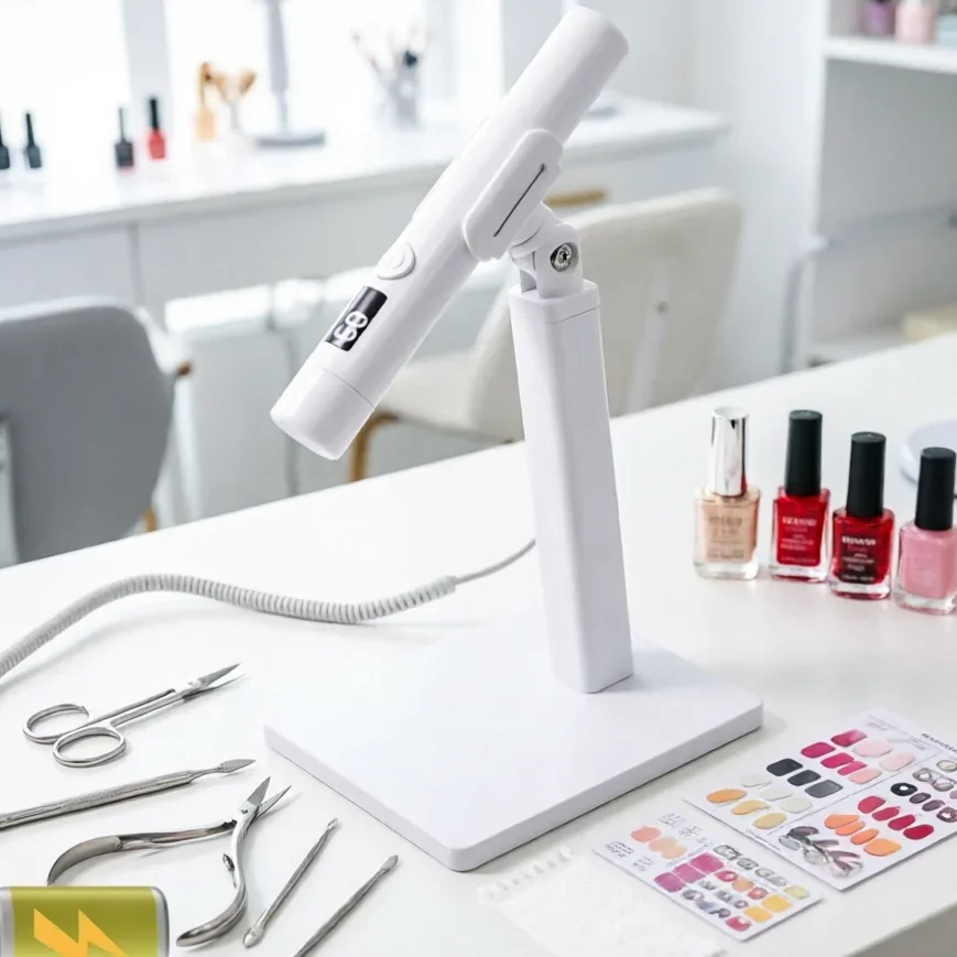 

Rechargeable Portable Mini UV LED Nail Dryer With Display Removable Stand For Professional Nail Art