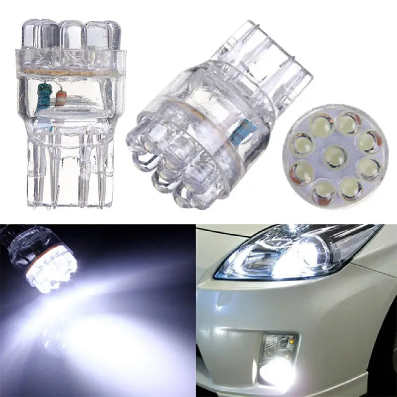 2Pcs/pack DC 12V T20 7443 7440 9LED Car Brake Light Bulb Auto Stop Turn Signal Light Lamp Auto Car Signal Light Lamp LED Bulbs