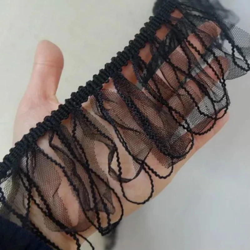 Collegio di Stile Creativo Con Frange di Tulle Nastro di Pizzo FAI DA TE Delle Signore Vestiti Dei Bambini Pannello Esterno Polsini Scollatura Bordo